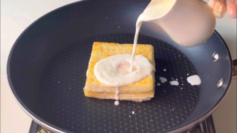 The viral bread milk toast |  One pan dessert Quick & Easy Breakfast recipe