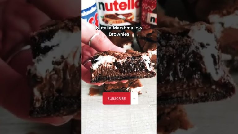 Nutella Marshmallow Brownie – Easy Dessert Recipes #shorts