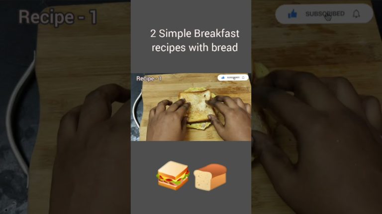 2 simple breakfast recipes with bread | bread recipes | #shorts | #youtubeshorts | @Homemade Food