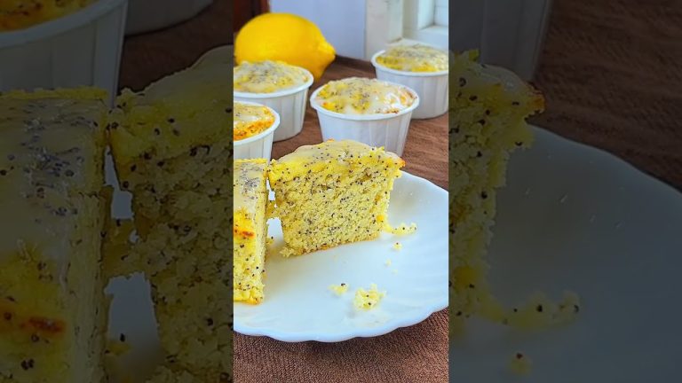 KETO LEMON POPPY SEED MUFFINS #shorts #ketorecipes #ketocake #lemonpoppyseedmuffins