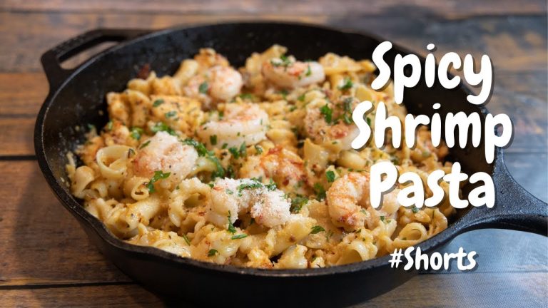 Easy Spicy Shrimp Pasta Recipe #SHORTS