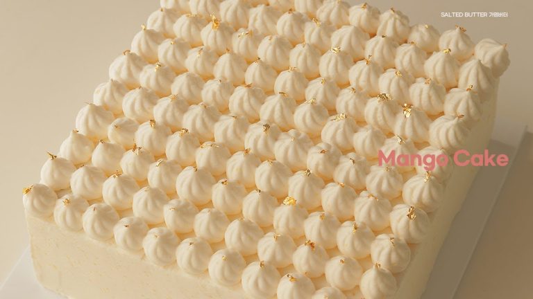 Mango Cake Design Decoration Recipes Korean Video | Dessert Making ASMR : #saltedbutter_recipe