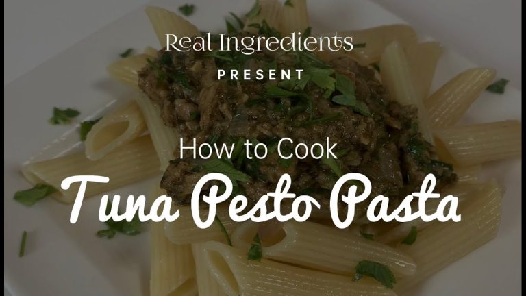 TUNA PESTO PASTA RECIPE | HOW TO COOK | REAL INGREDIENTS