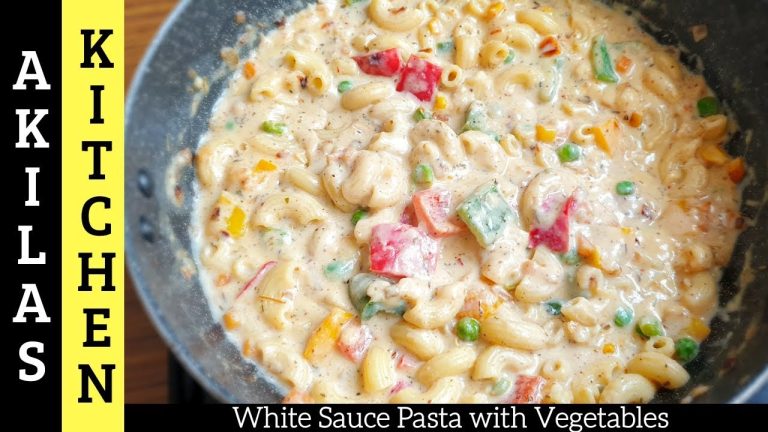 White sauce pasta with vegetables | Tasty pasta recipes | Akilas Kitchen