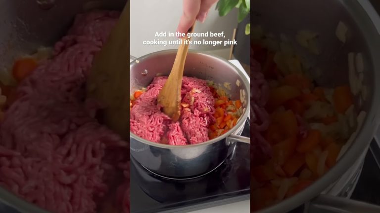 Beef Chili with Vegetables 🥘 #shorts #recipe #protein