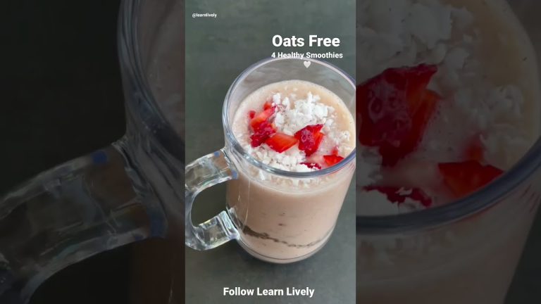 4 Healthy Smoothies | Oats Free Dairy Free Smoothie #highprotein #weightlosssmoothie #shorts #diet