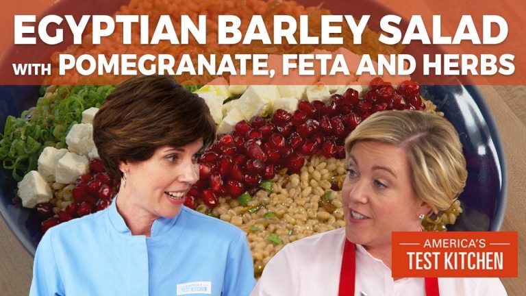 How to Make Healthy, Hearty Egyptian Barley Salad with Pomegranate, Feta, and Fresh Herbs