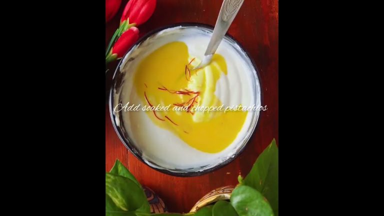 Make two ingredients dessert recipe | No cook |Kesar Pista Shrikhand | केसर  पिस्ता श्रीखंड |#shorts