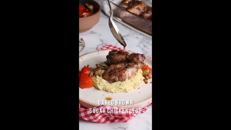 Baked brown sugar chicken legs, easy one pot recipe 🍗