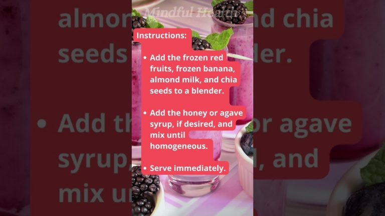 Delicious and Healthy Red Fruit Smoothie Recipe
