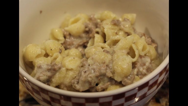 BEST BEEF RECIPE/ AWESOME CREAMY GROUND BEEF WITH PASTA RECIPE / CHERYLS HOME COOKING