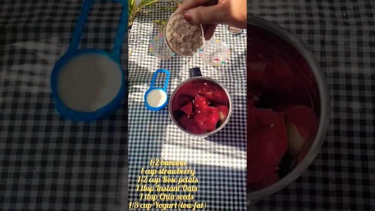 STRAWBERRY ROSE SMOOTHIE | STRAWBERRY SMOOTHIE | STRAWBERRY SMOOTHIE FOR WEIGHT LOSS | EASY & SIMPLE