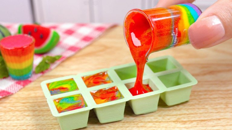 Perfect Miniature Rainbow Chocolate Dessert Recipe | Wonderful Tiny Dessert Tutorial For Party