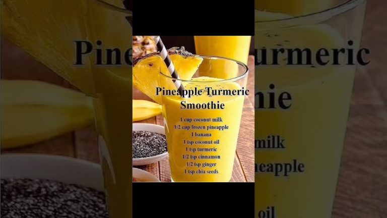 Anti-inflammatory Pineapple Tumeric Smoothie #shorts #smoothierecipes #tumeric #pineapple #smoothie