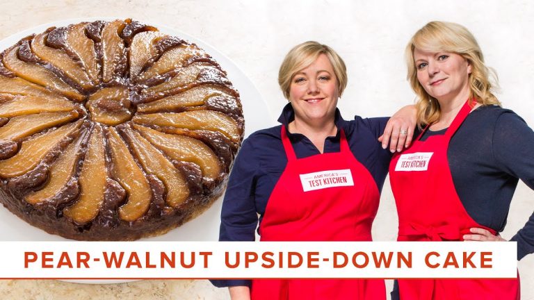 How to Make an Elegant Pear-Walnut Upside Down Cake