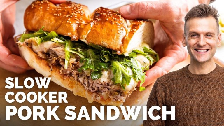 Slow Cooker Italian Roasted Pork Sandwiches | Game Day recipe to make!