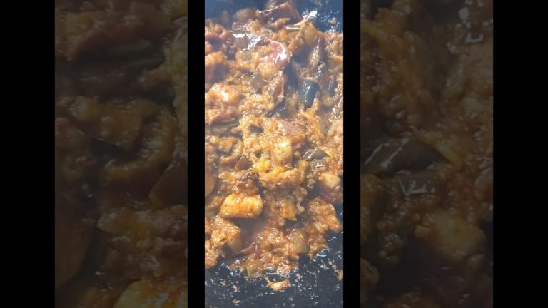 pork and brinjal  #brinjal with pork recipe 😋  #short #shortsvideo #viral #villagestyle #shortvideo