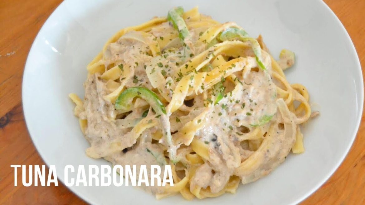 CREAMY TUNA CARBONARA PASTA RECIPE (FILIPINO STYLE) Amazing Foods TV