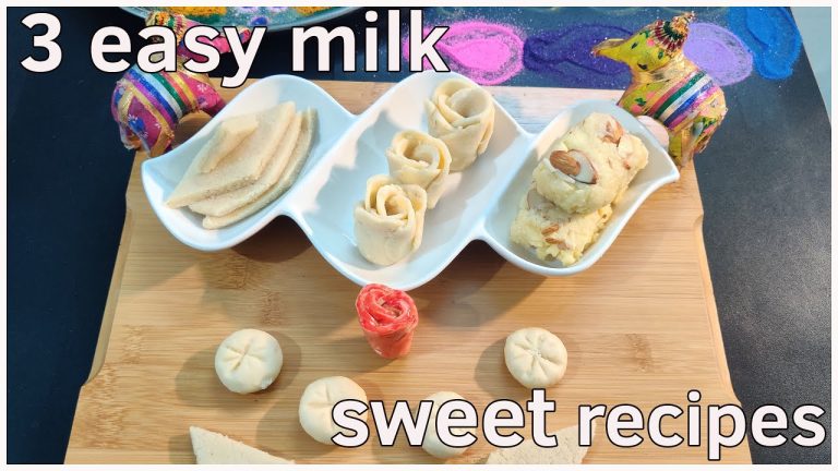 3 easy milk sweet recipes | easy milk dessert recipes | instant milk dessert recipes | desserts