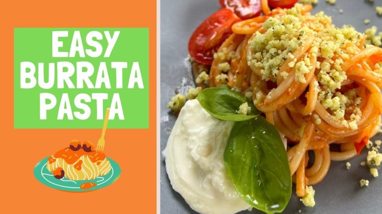 How to make pasta Italian style. How to cook easy Burrata pasta recipe. #shorts #cooking #pasta