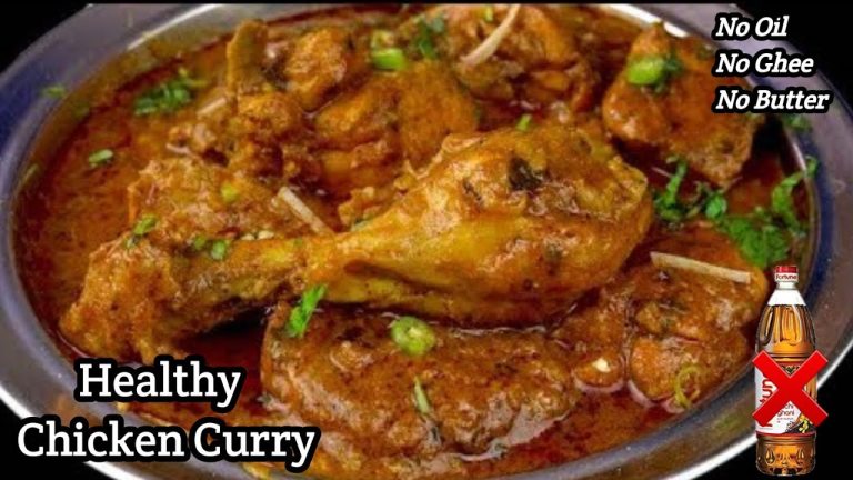 Healthy Chicken  Curry | Zero Oil Chicken Curry Recipe | Chicken Curry Without Oil | Chicken Recipes