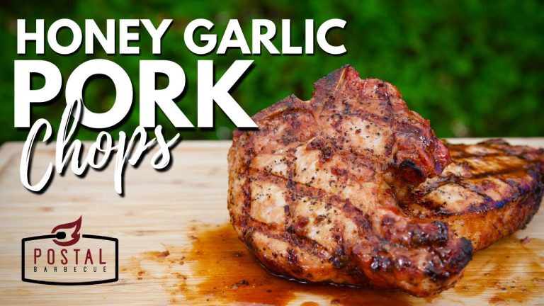 Grilled Pork Chops – Honey Garlic Pork Loin Chops Recipe on the BBQ