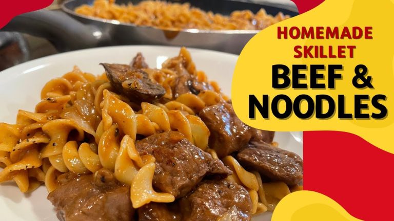 Beef and Noodles Recipe: The BEST EVER Beef Noodle Skillet!