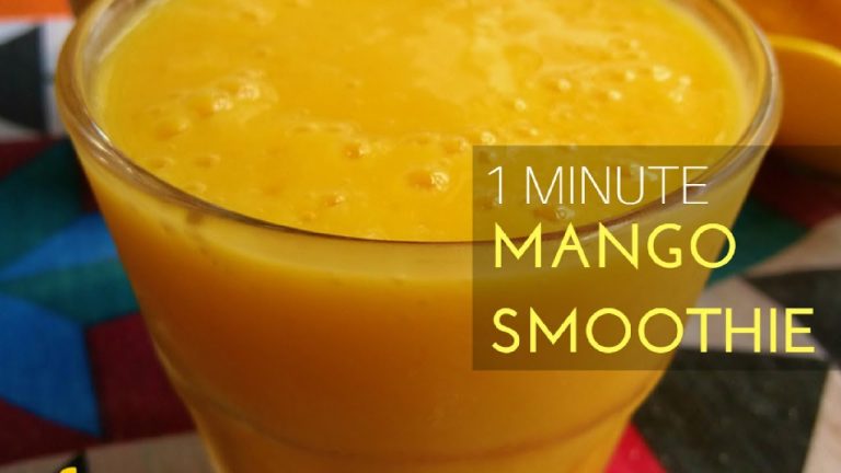 One-Minute Mango Smoothie Recipe| Healthy Mango Smoothie