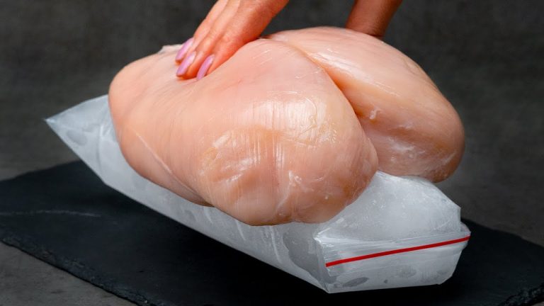 Since I’ve seen the effect, I’m cooking the chicken breast only using ice!