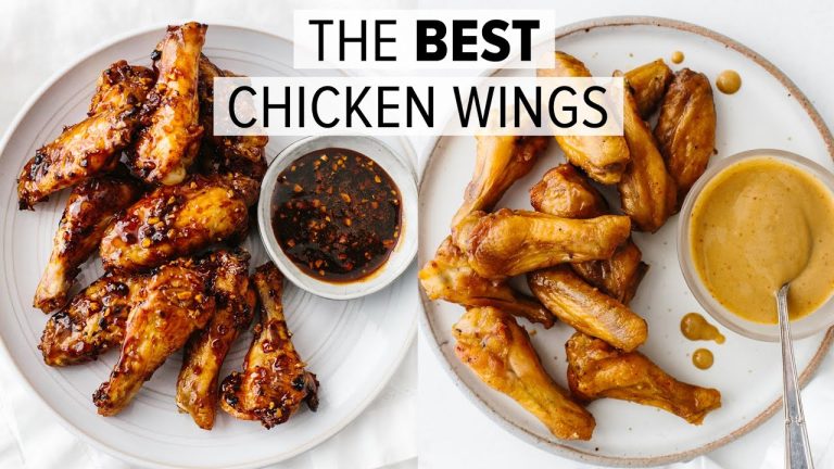 CRISPY CHICKEN WINGS – 2 WAYS | the best baked chicken wings recipe