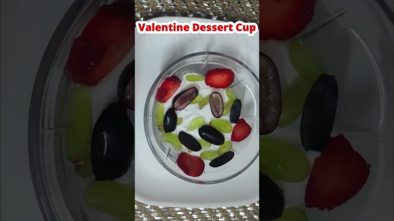 Dessert Cup Yummy Recipe ❤️❤️ Valentine Special ❤️❤️  #shorts  #dessertcup #valentinespecial