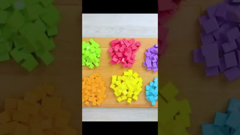 Colorful Jello Cake 😍🌈 Rainbow Dessert Recipes #shorts #rainbow #jelly #jellycake #colorful