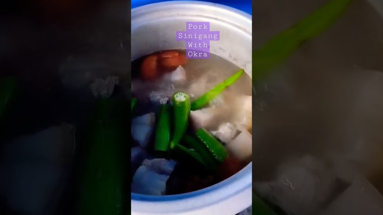 Pork Singing with Okra