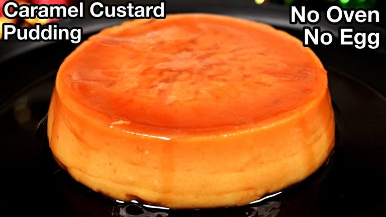 4 Ingredient Semolina Caramel Custard Pudding – Quick Dessert Recipe | Caramel Pudding Without Oven