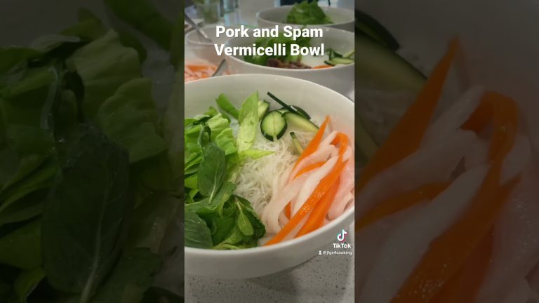 Easy Spam and Pork Vermicelli Vietnamese Noodles #spamrecipe #porkrecipe #vermicelli