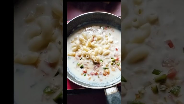 white sauce pasta recipe| how to make white sauce pasta recipe#food #shorts