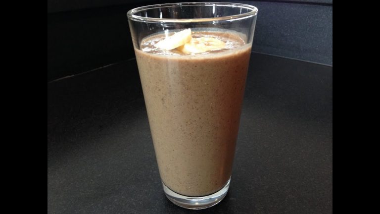 Chocolate Banana Post Workout Smoothie – HASfit Healthy Smoothie Recipes – Protein Smoothies