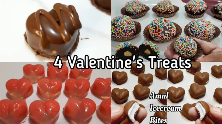 4 Valentine Special Dessert & Sweets Recipes | Valentine's Day Treats Muno's kitchen