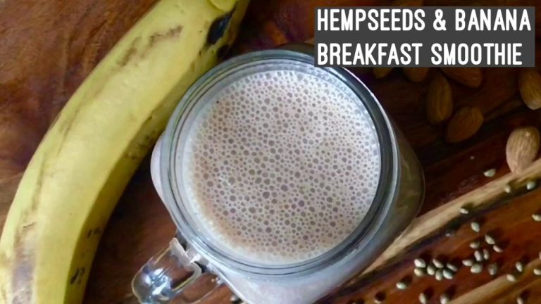 High Protein Vegan Hemp seeds Milk  & Banana Smoothie Recipe | Quick & Easy Breakfast Idea | Hindi
