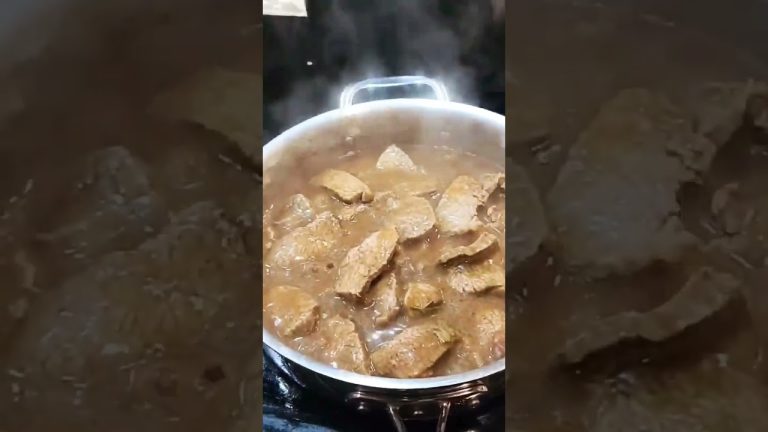 Filipino Beef Steak Quick & Easy recipe. Marinated w/ soy sauce ,venigar, lemon juice seasoning