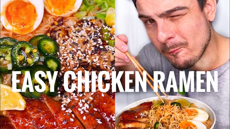 Easy Glazed Chicken Instant ramen upgrade,with sriracha😌♥️🍜RECIPE in the description🤩❣️|CHEFKOUDY