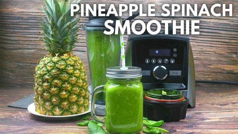 Pineapple Spinach Smoothie || Easy Vegan Smoothie Recipe for Weightloss