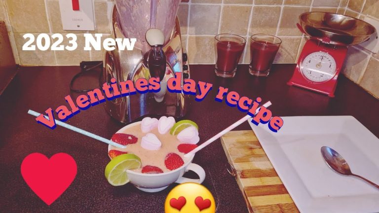 Valentine's day/strawberry smoothie recipe/Sweetheart smoothie