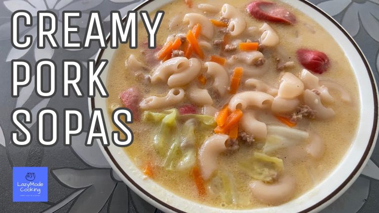 Creamy Pork Sopas Recipe (Perfect for Rainy Day!) | Lazy Mode Cooking