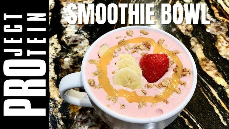 High Protein Breakfast Smoothie Recipe (Strawberry-Banana & Vanilla Hazelnut)