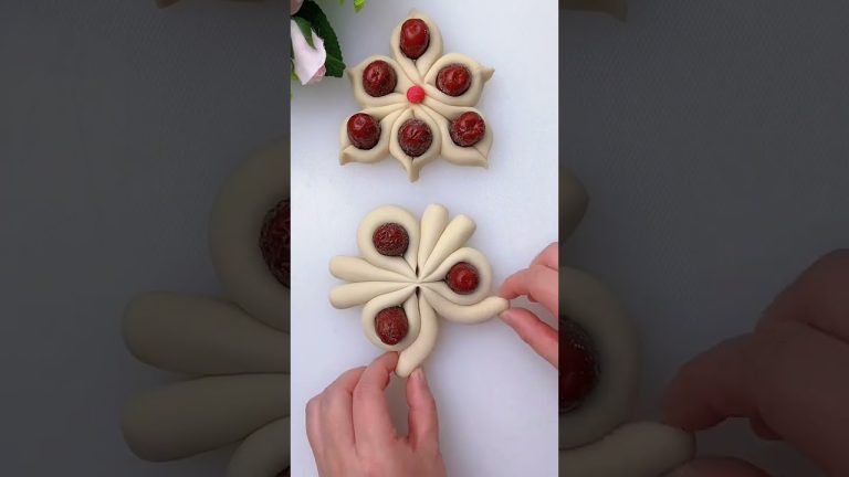 Satisfying & Creative Dough Pastry Recipes (P200) – Bread Rolls, Bun Shapes, Multi-Petal Flower
