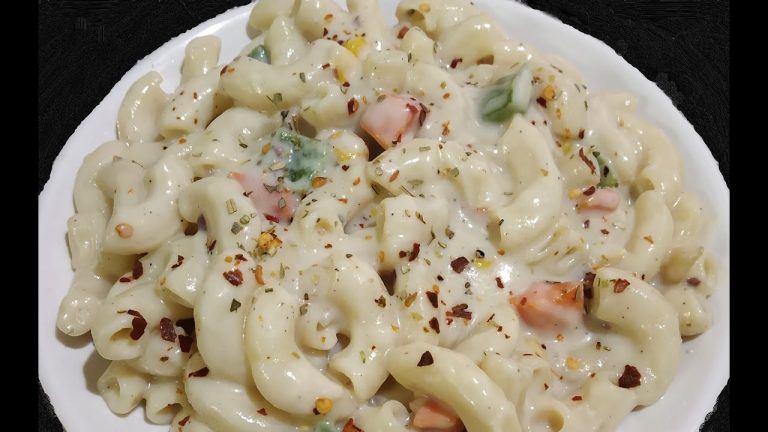 Sweet White Sauce Macaroni Pasta | White Sauce Pasta Recipe | Kids Recipe
