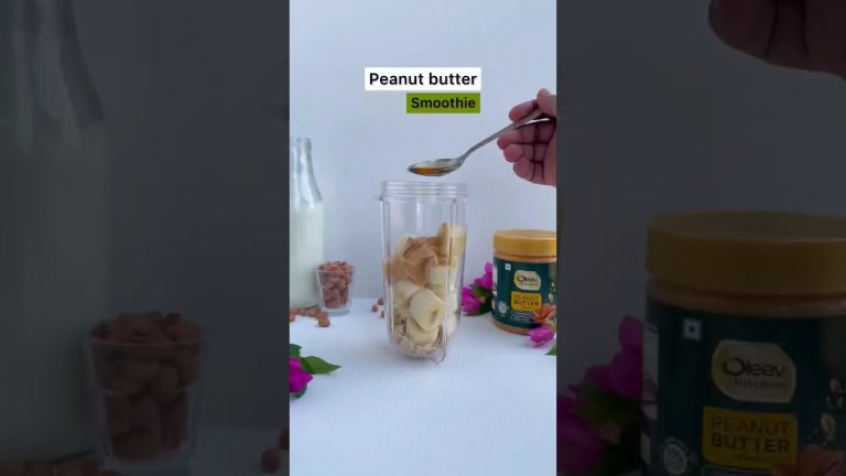 Healthy Peanut Butter Smoothie Recipe #shorts #short