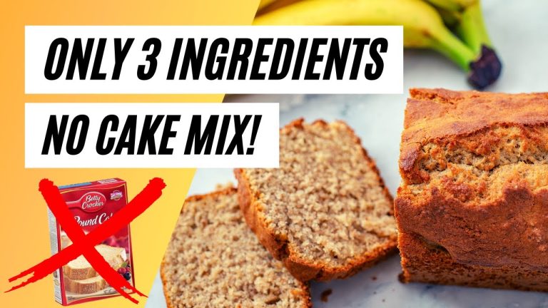 Super Easy Banana Bread Recipe (No Cake Mix, Only 3 Ingredients)