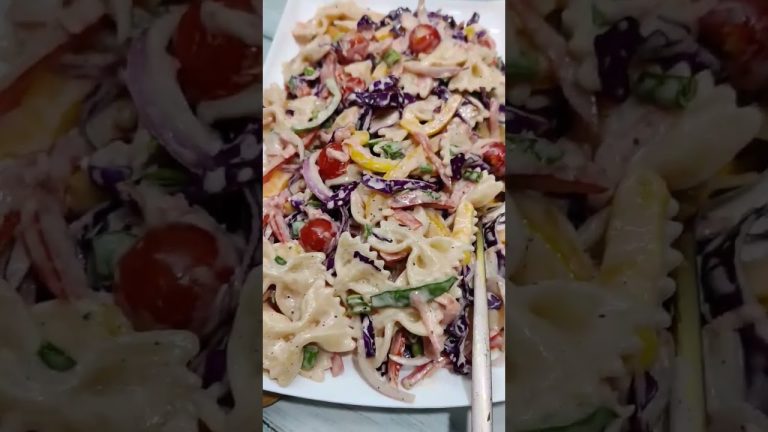 Pasta Salad Recipe 🥗😀 #pasta #salad #cooking #ashortaday #shorts